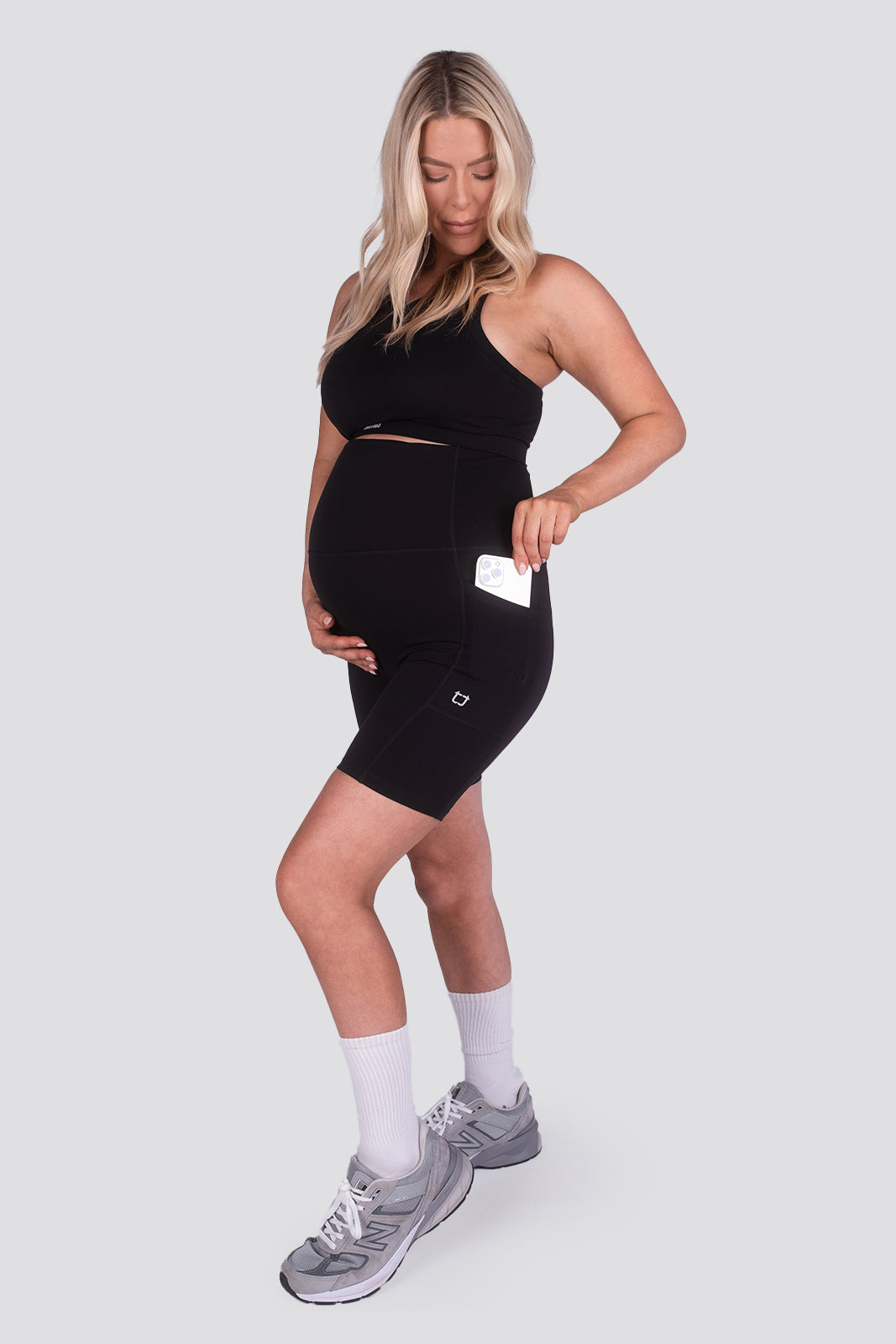Maternity Signature Biker Shorts - Black